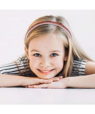 Shop 10 Glittery Multi-Colored Hairbands for Girls - DIY Plastic Headbands with Teeth for Children - Buy Online on GoSupps.com