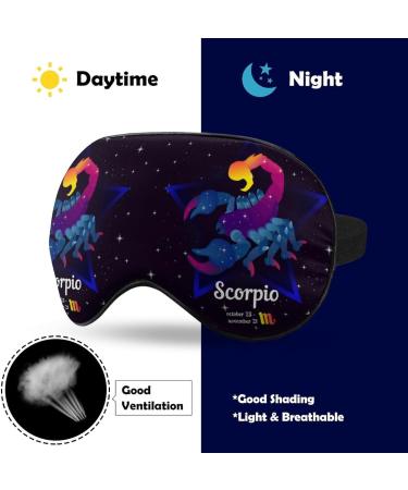 Scorpio Zodiac Constellation Sleep Mask - Adjustable Eye Cover for Sleeping - Blocks Light for Night Travel and Naps - Men and Women - Buy Online on GoSupps.com