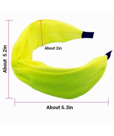 Hodooly 2-Piece Fluorescent Knotted Headbands for Women and Girls - Wide Hair Hoops - Hair Accessories - Buy Online on GoSupps.com