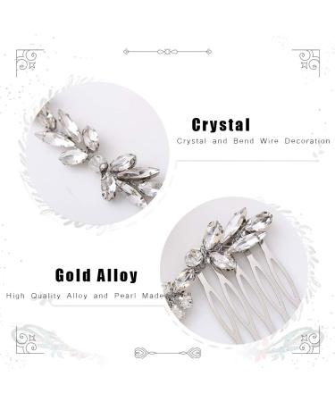 Unicra Wedding Crystal Hair Combs | Bridal Headpiece & Hair Accessories for Brides (Silver) Shop Now! - Buy Online on GoSupps.com