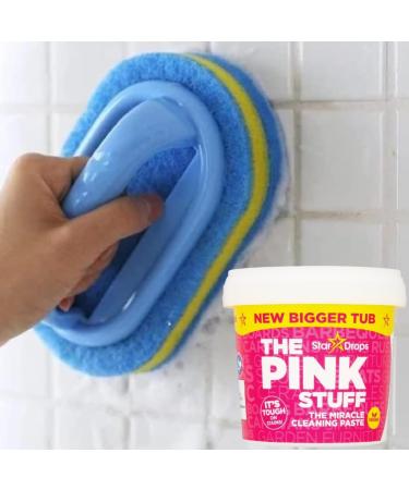 The Pink Stuff Miracle Cleaning Paste cleaning bundled with hand held cleaning scrubbing brush great for kitchen pans bathrooms and floors. Multipurpose hold house cleaner and stain remover - Buy Online on GoSupps.com
