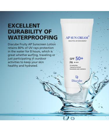AP Fruity Waterproof Sunscreen SPF 50+ PA++ | Strong UV Protection Tone Up Silky Finish | Korean Skincare | Shop Internationally - Buy Online on GoSupps.com