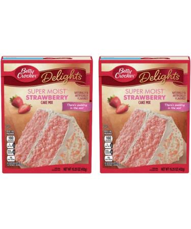 Betty Crocker Super Moist Strawberry Cake Mix 376g | For Baking Delicious and Spongy Moist Strawberry Cake Dessert | Ready to Bake | Pack of 2 - Buy Online on GoSupps.com