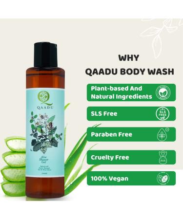 Vegan Aloe Shower Gel | Refreshing Body Wash for Deep Cleansing & Hydration | Natural Essential Oils | 200ml | Helps Reduce Body Acne - Buy Online on GoSupps.com