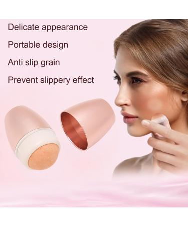 Oil Absorbing Volcanic Face Roller - Pink Facial Roller for Oily & Acne Prone Skin Portable Beauty Tool for Travel - Buy Online on GoSupps.com