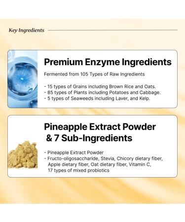 BB LAB Pineapple Enzyme Supplement Natural Digestive Enzymes with -Amylase Protease Bromelain Korea Formula Supports Carb & Protein Breakdown - Buy Online on GoSupps.com