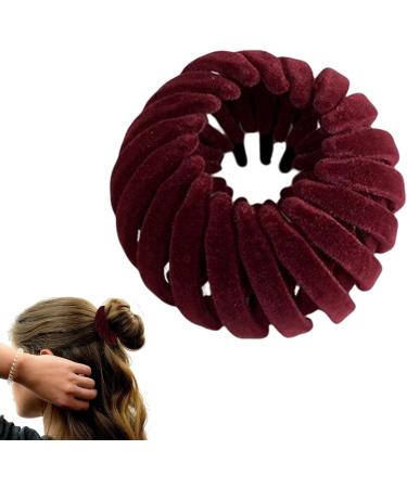 Magic Hair Clips Bird Nest Velvet Magic Hair Clip Convenient Styling Accessories for Long Short Curly Straight Hair Anti-slip Hair Supplies for Work Study Makeup Facial Washing home Wine Red - Buy Online on GoSupps.com