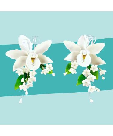 Buy Orchid Sugar Flower Bouquet Bundle - Cake Company | Peach 1 Sack (55g) & 2-Piece Bundle (68g) - International Shipping - Buy Online on GoSupps.com