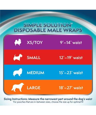 Simple Solution Disposable Dog Diapers Super Absorbent & Leak-Proof Fit for XS Dogs | Manage Incontinence & Urination Issues - Buy Online on GoSupps.com