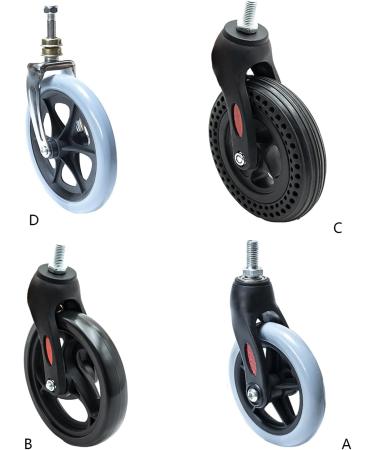 Wheelchair Front Wheel with Front Fork Replacement Wheel for Wheelchairs Rollators Wheelchair Front Casters Wheel Multi-color - Buy Online on GoSupps.com