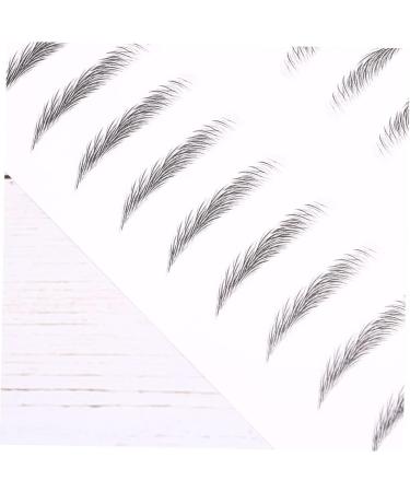SKISUNO 4 Sheets Pairs Eyebrow Sticker Waterproof Long Lasting Simulation Eyebrow Hair-like Simulation Black - Buy Online on GoSupps.com