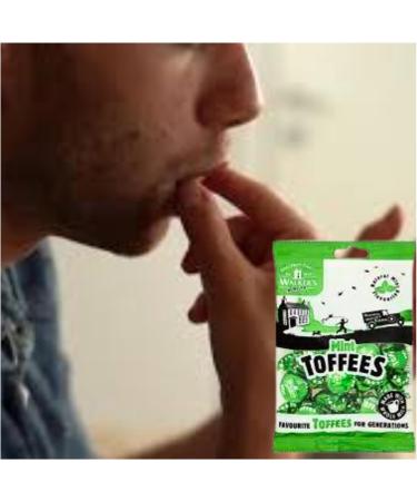 Toffee Sweets Walkers Nonsuch Mint Flavour x 2 Bags 150g each Bundle with TinTastic Silver Window Lid Refillable On-the-Go Travel Tin - Buy Online on GoSupps.com