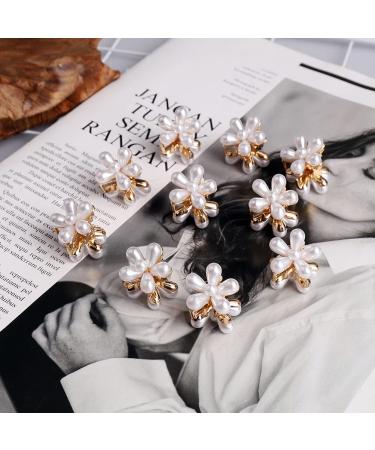 10 Mini Pearl Hair Clips for Women & Girls - Wedding Flower Hair Accessories - Mother's Day Gift - Buy Online on GoSupps.com