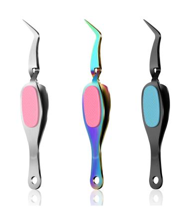 3 Pieces Craft Tweezers Cross Locking Tweezers Reverse Curved Precisiontweezers Stainless Steel Soft-grip Tweezers Pointed Tip Tweezers for DIY Craft Jewelry Eyelash Extensions Nail Beading Tool - Buy Online on GoSupps.com