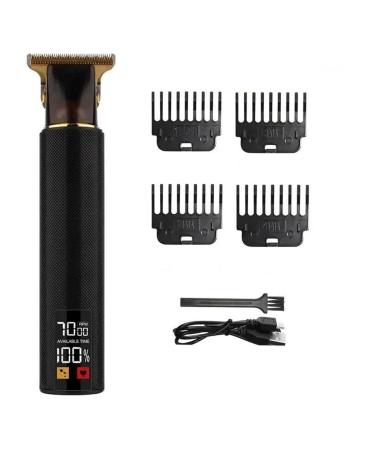 Razors T9 LCD Electric Hair Clippers Trimmer Electric Hairdresser Shaving Head Electric Pusher Carving(LCD Black)