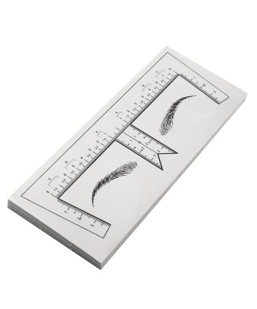 50pcs Disposable Eyebrow Ruler Stencils with Eyebrow Shape for Microblading Permanent makeup Tattoo Eyebrow design Eyebrow Mapping Ruler (Model B-50pcs) 50 Count (Pack of 1) Model B