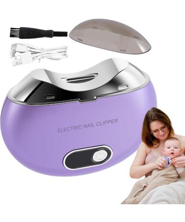 Electric Nail Clippers Electric Nail Clippers | Safety Nail Clippers | Rechargeable Nail Clipper with Light and 3 Speeds Nail Clipper with Digital LCD Display for Kids Elderly Purple - Buy Online on GoSupps.com