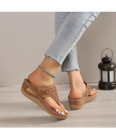 DENERASS Silksal Sandals - Women's Orthopedic Arch Support Sandals in Black Leather for Diabetic Walking (Size 6.5) - Buy Online on GoSupps.com