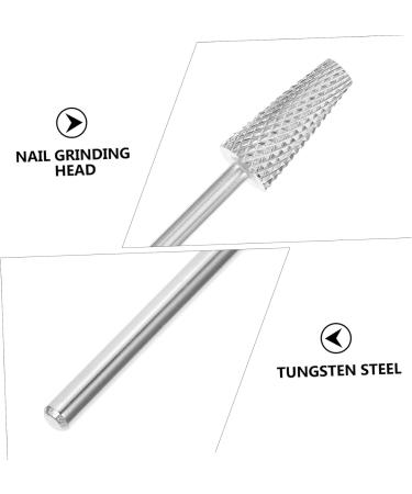 Ipetboom Nail Polisher Nail Art Manicure Supplies Manicure Polishing Tools Tote Organizer Insert Metal Drill Bit Manicure Drill Bits Nail Gel Drill Bit Conical Tungsten Steel Polishing Head 4x0.5cm Silver - Buy Online on GoSupps.com