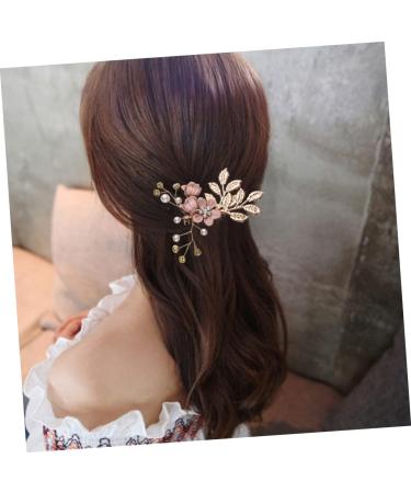 Housoutil Flower Hair Accessories Jeweled Hair Combs Crystal Hair Comb Pearl Hair Comb Wedding Rhinestone Hair Comb Crystal Hair Accessories Bridal Headpiece Pink Rhinestones Bride Veil - Buy Online on GoSupps.com