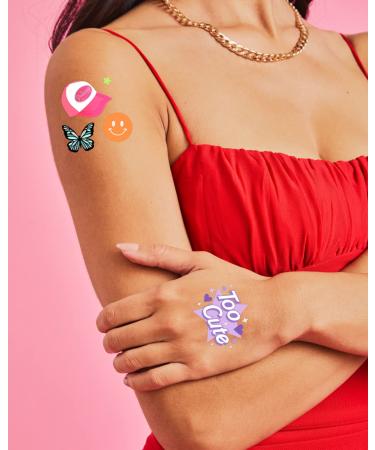 XO Fetti Y2K Party Temporary Tattoos - 2000's Party Decoration & Favor - Buy Online on GoSupps.com