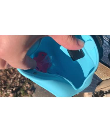 Washable Silicone Pacifier Holder Case - Easy One-Handed Clip On Pouch - Buy Online on GoSupps.com
