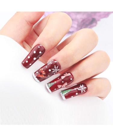 NICENEEDED 6 Boxes Christmas Nail Art Rhinestones 3D Nail Crystal Jewels Metal Nail Studs Gems With Tweezer For Christmas For Women Girls Kids Manicure DIY Nails Art Decoration Supplies(Stytle 4) - Buy Online on GoSupps.com