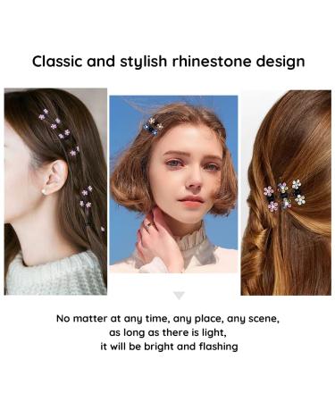 Mini Flower Hair Claw Clips Set - 78 Pcs Non Slip Rhinestone Clips for Girls & Kids (Colorful) - Buy Online on GoSupps.com