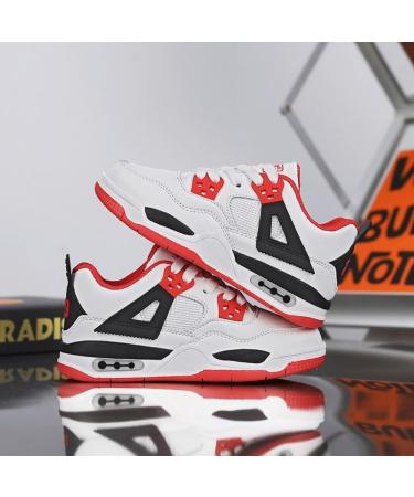 Buy Adoff Basketball Shoes for Kids - Casual Board & Sports Shoes in EU Size 33 - Stylish White & Red | International Shipping Available - Buy Online on GoSupps.com