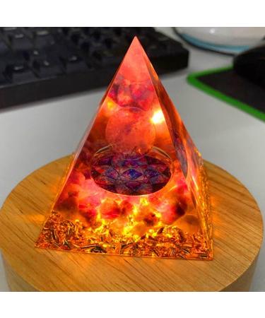 Ycingcheng 6cm Pyramid Orgon Crystal Energy Tower for Healing, Chakra Balance, and Immune System Boost - Buy Online on GoSupps.com