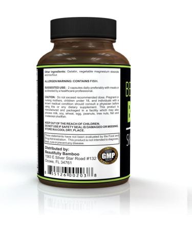 Beautifully Bamboo Ultra Vitamin for Skin, Hair, and Nail Growth - 60 Capsules with Biotin, Bamboo Silica, Amino Acids & More - Buy Online on GoSupps.com