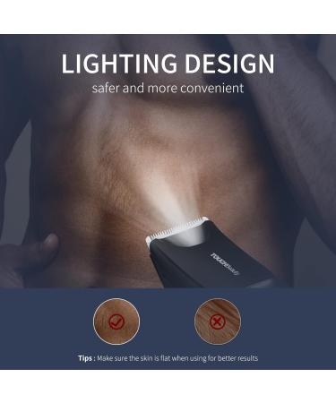 TOUCHBeauty Electric Body Hair Trimmer & Grooming Kit for Men - Waterproof LED Light Replaceable Ceramic Blade - Ideal for Groin & Pubic Hair Grooming - Buy Online on GoSupps.com