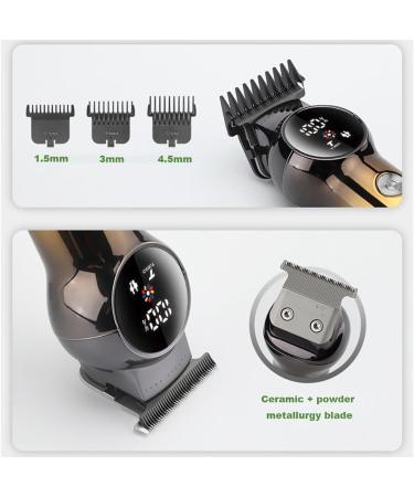 Pro Hair Clipper Professional Gradient Hair Clipper Digital Display Haircut Clipper Shaving Head Engraving Electric Trimmer for Men - Buy Online on GoSupps.com