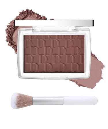 Matte Powder Blush Rosy Glow Face Blush Contour Highlight Makeup Palette High Impact Buildable Color Lightweight & Smooth Finish & Long Lasting Professional Pressed Power Blush for Cheek Mahogany 020#mahogany