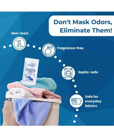 Odor Remover Laundry Additive 30 Loads Powder | Eliminate Strong Smells: Smoke Chemicals Pet Odors | Unscented & Non-Toxic - Buy Online on GoSupps.com