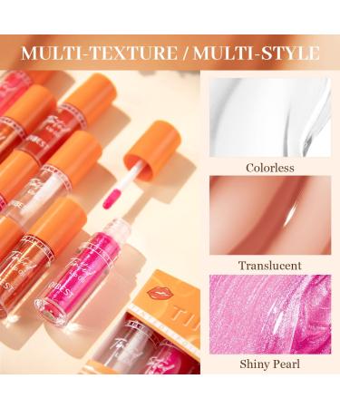 4 Colors Fat Lip Oil Drip - Hydrating Lip Gloss & Oil with Big Brush Head | Moisturizing Non-Sticky & Vegan - Plumping Transparent Lip Glaze (SET A - Buy Online on GoSupps.com