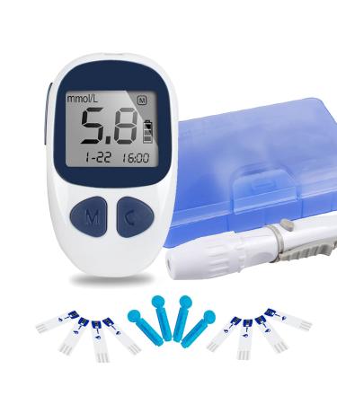 Diabetes Testing Kit Electronic Glucometer Digital Handheld Blood Glucose Monitor 50 Test Strips  50 Lancets