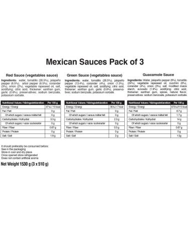 Tortilla Chips (1.13kg) With Del Primo Mexican Salsa Sauces (3 x 510g) - Red Green And Guacamole Boxed Treatz - Buy Online on GoSupps.com