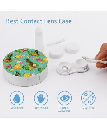 Bagea-Ka Tropical Pineapple Contact Lens Case Kit | Eye Care Holder with Mirror Tweezers & Solution for Travel & Home - Buy Online on GoSupps.com