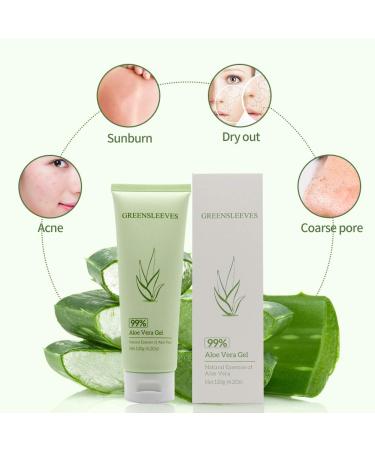 Aloe Vera Gel 99% Pure Soothing Moisturizer for Face, Hair & Skin Care - 4.2 Oz - Buy Online on GoSupps.com