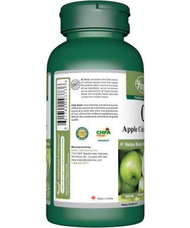 VORST Apple Cider Vinegar Max Strength Formula 1020mg Per Serving (510mg Per Capsule) with Vitamin C 3 X 90 Capsules | Supplement for Fighting Fatigue Appetite & Poor Digestive Tract | Paleo & Keto Friendly Powder Pills | 3 Bottles 270 count (Pack of 1) - Buy Online on GoSupps.com