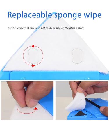 Sofenthiss Window Cleaner Sofenthiss Window Sill Cleaner Upgrade Magnetic Window Cleaner Double Sided Window Cleaner Design for All Windows Glass (Blue) - Buy Online on GoSupps.com