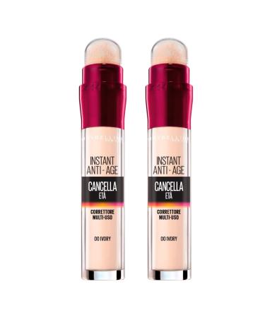 2x Maybelline New York Il Erase Age Multi-Purpose Liquid Concealer Color 00 Ivory - 2 Concealer 1 piece (2 pack) 2x Color 00 Ivory