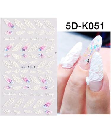 Nail Water Slides DIY Manicure Decor Nail Art Decoration White Flowers Butterfly-shape Design Water Transfer Stickers 5D Embossed Nail Sticker(4 Multicolor) Multicolor4 - Buy Online on GoSupps.com