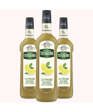 Mathieu Teisseire Lemon Acid Syrup (Pack of 3)