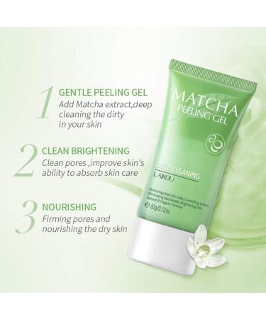 Face Exfoliating Matcha Peeling Gel - Nourishing Moisturizing Facial Scrub 60ml | Best Skincare for Smooth Skin - Buy Online on GoSupps.com