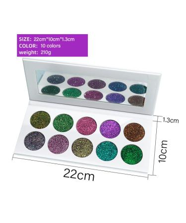 YNZON Chameleon Eyeshadow Palette - 10 Intense Color Shifting Eye Shadows for Long-Lasting Glitter Makeup - Buy Online on GoSupps.com