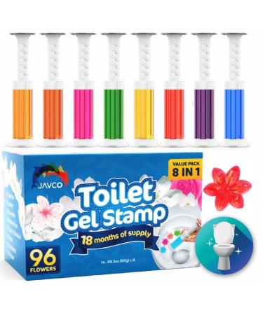 JAVCO -96 Flowers- Flower Toilet Gel Stamp | Toilet Scent Fresheners | Toilet Fresheners Gel Toilet