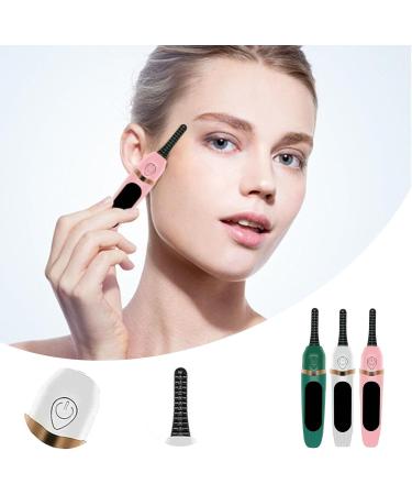 Heated Eyelash Curler with Comb | USB Rechargeable Electric Lash Curler | LED Display Makeup Tool for Women | Ideal Gift (White - Buy Online on GoSupps.com