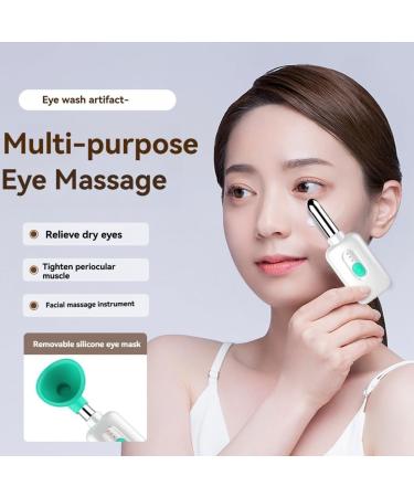 Uxsjakjsd Electric Eye Wash Tool Eye Care Massage Instrument Dry Eye Humidification Instrument Adjustable Eye Wash Tool - Buy Online on GoSupps.com